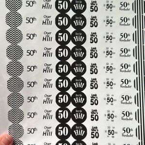NWT 50th birthday stickers